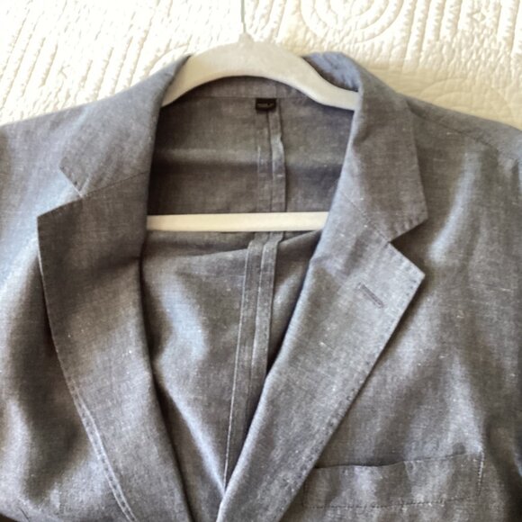 J.Crew Ludlow Slim-Fit Men’s Blazer Size 42R Baird McNutt Linen Blend Gray - Picture 12 of 13